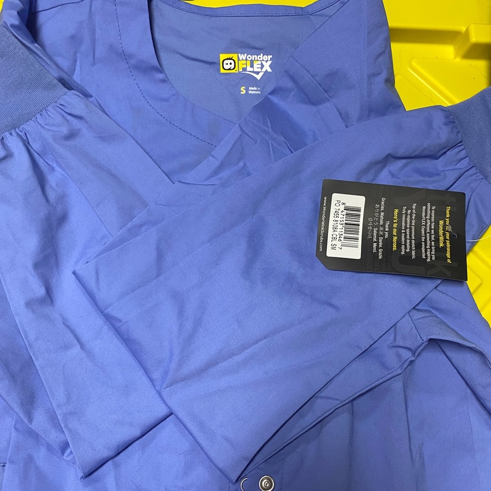 Wonderwink ceil blue scrub jacket
